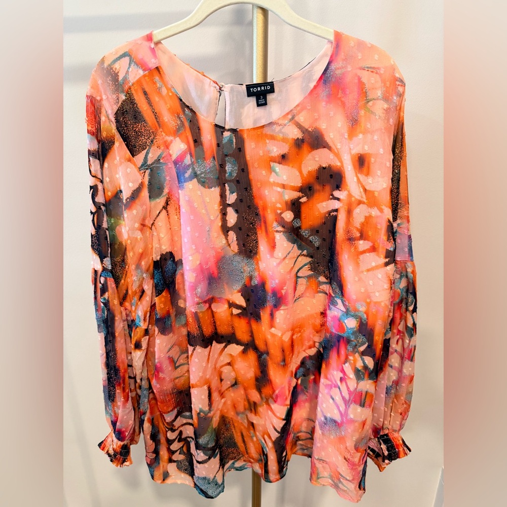 Torrid Women's Vibrant Abstract Blouse